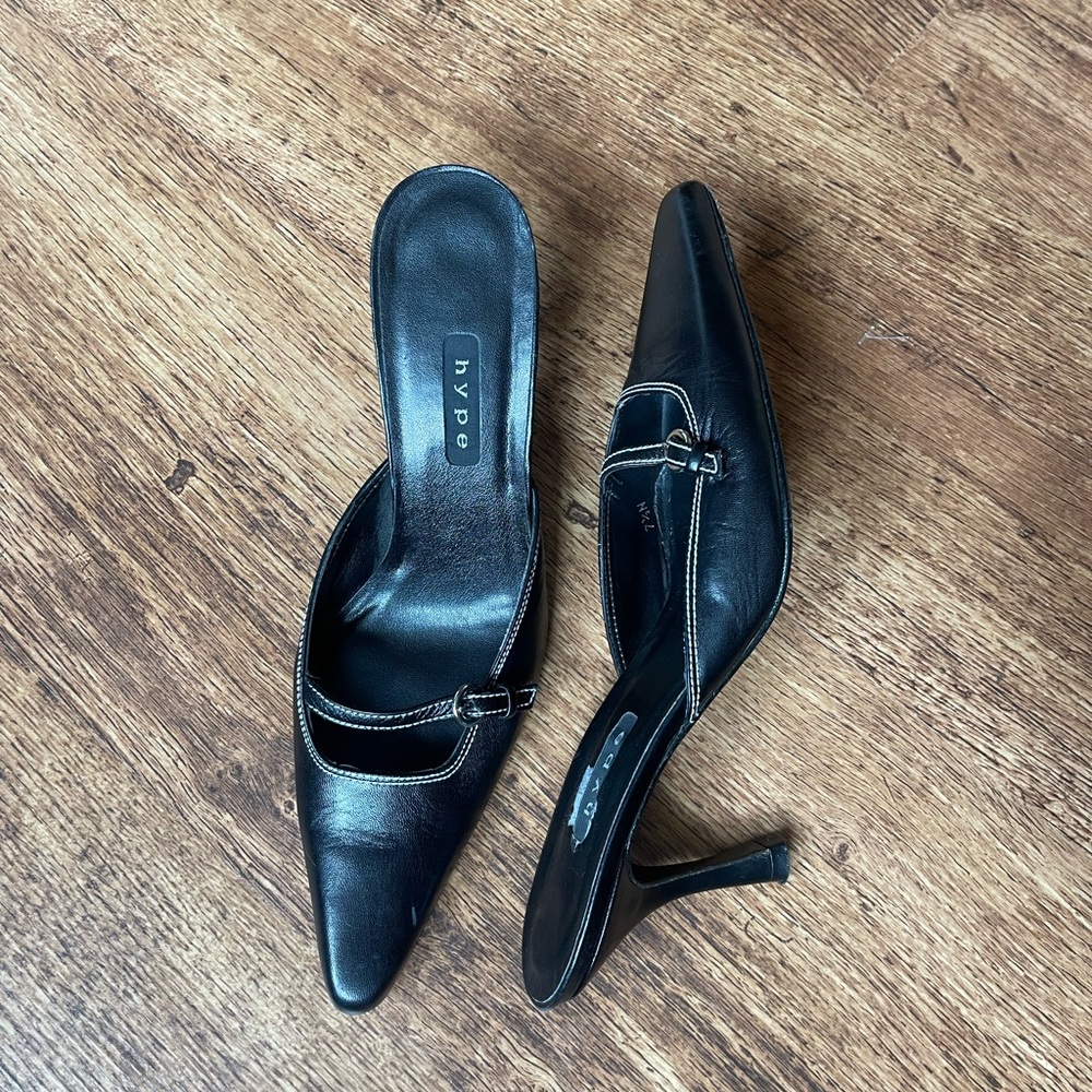 Black Kitten Heel - Size 7 1/2